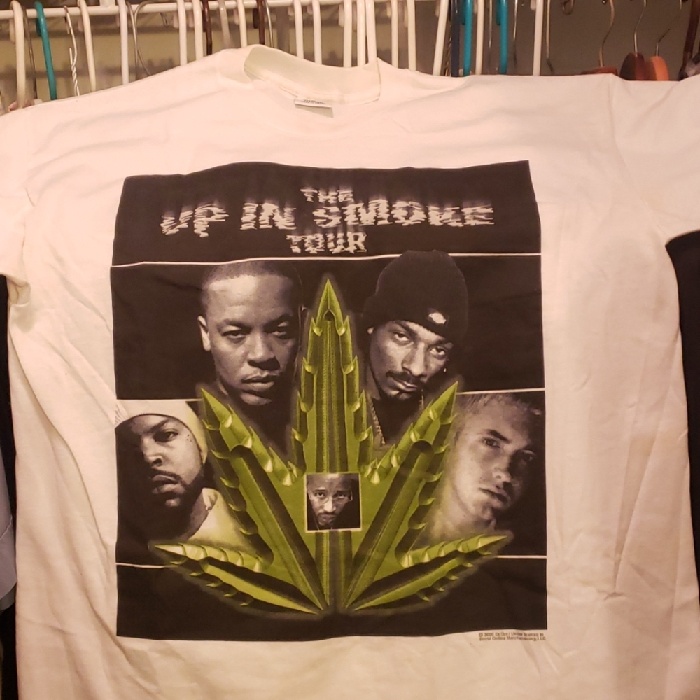 Rare Vintage "The Up in Smoke Tour" white tsheuti